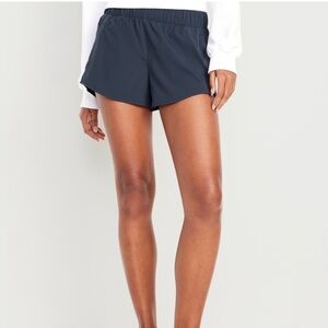 NWT Old Navy Women's Mid-Rise StretchTech Run Shorts -- 3-inch inseam Dusk Navy